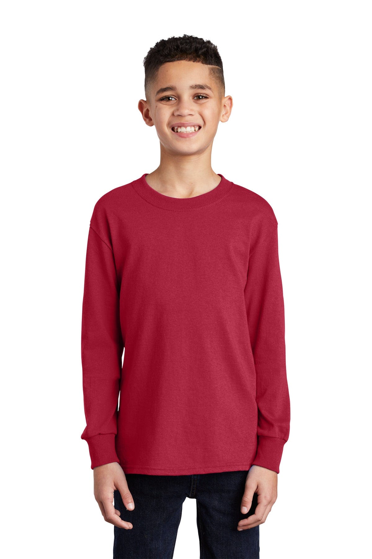 Port & Company Youth Long Sleeve Core Cotton Tee. PC54YLS in 
