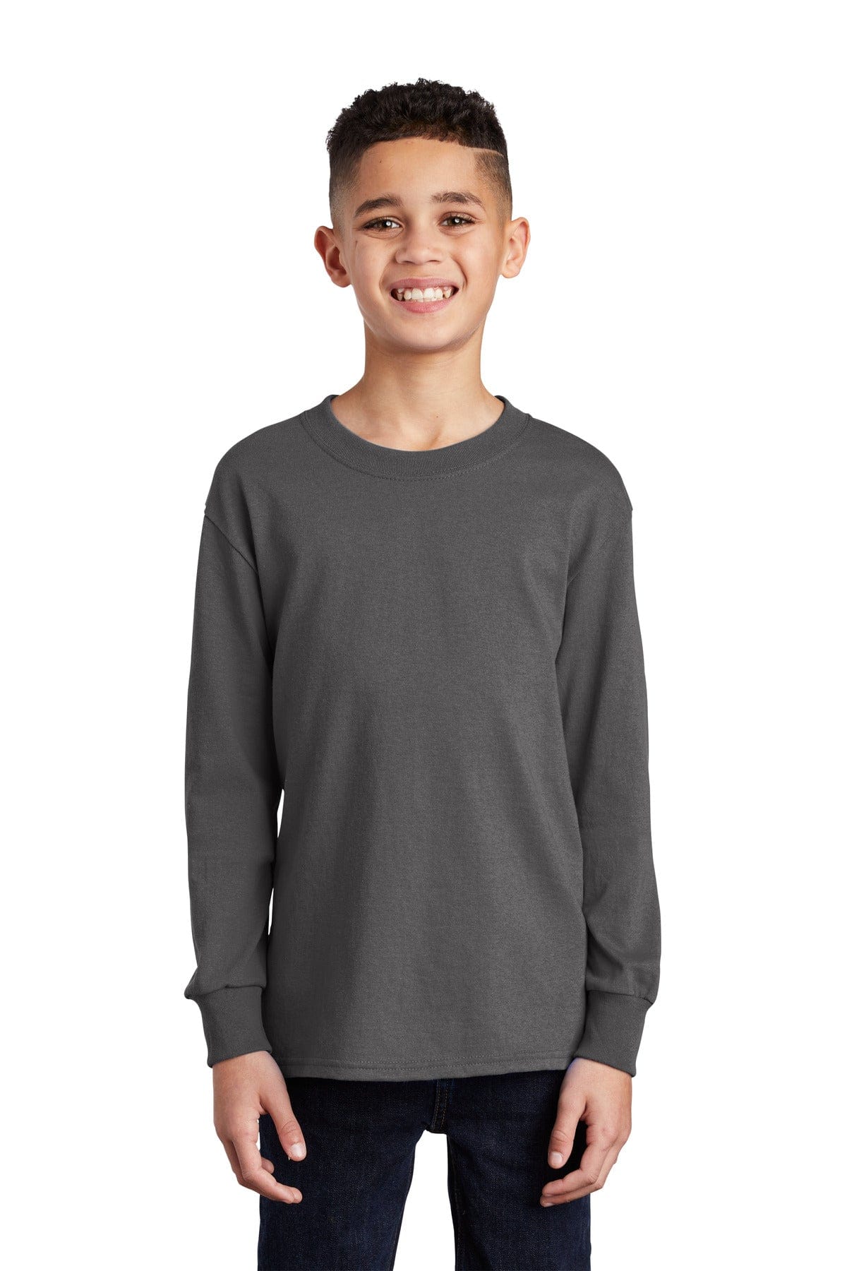 Port & Company T-Shirts Port & Company Youth Long Sleeve Core Cotton Tee. PC54YLS