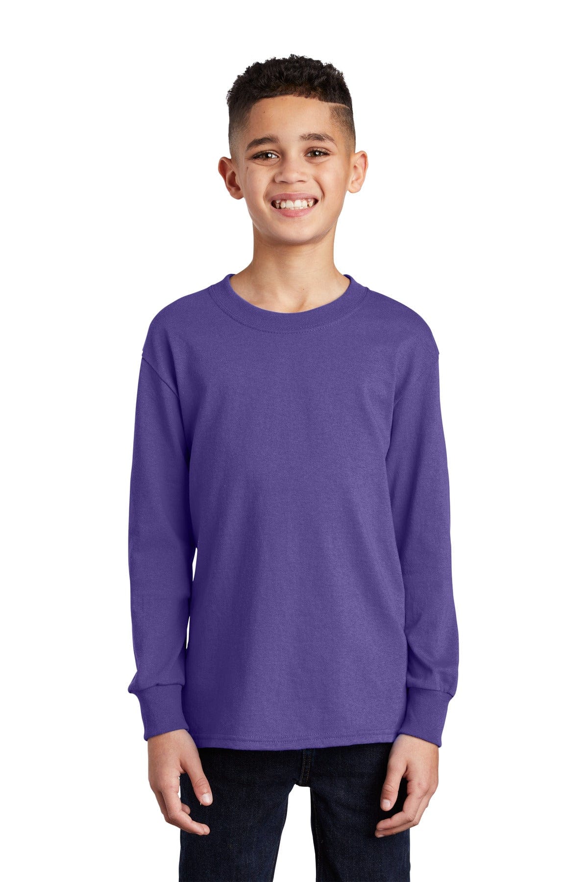 Port & Company T-Shirts Port & Company Youth Long Sleeve Core Cotton Tee. PC54YLS