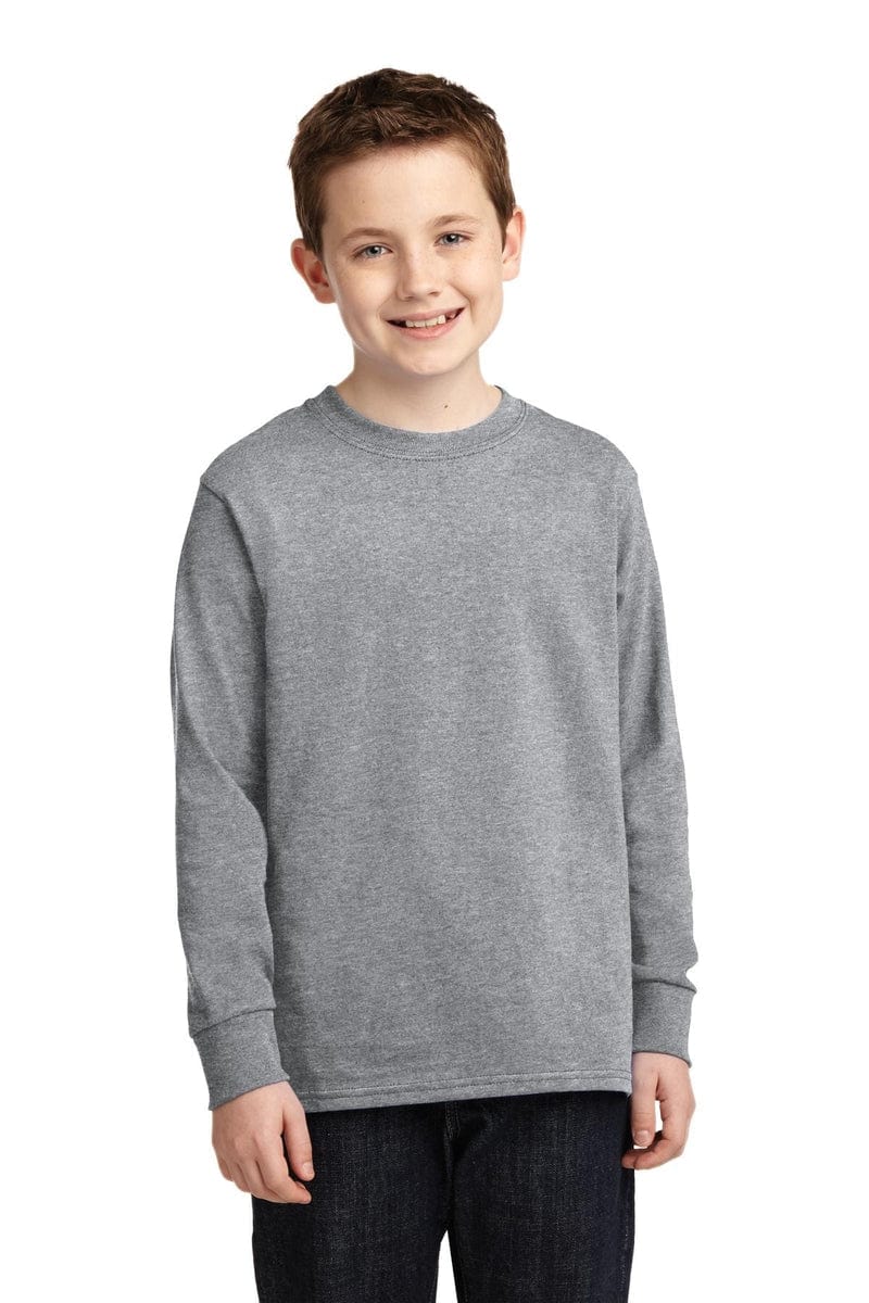 Port & Company Youth Long Sleeve Core Cotton Tee. PC54YLS in 