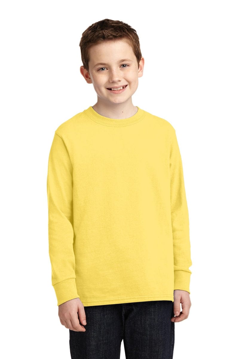 Port & Company Youth Long Sleeve Core Cotton Tee. PC54YLS in 