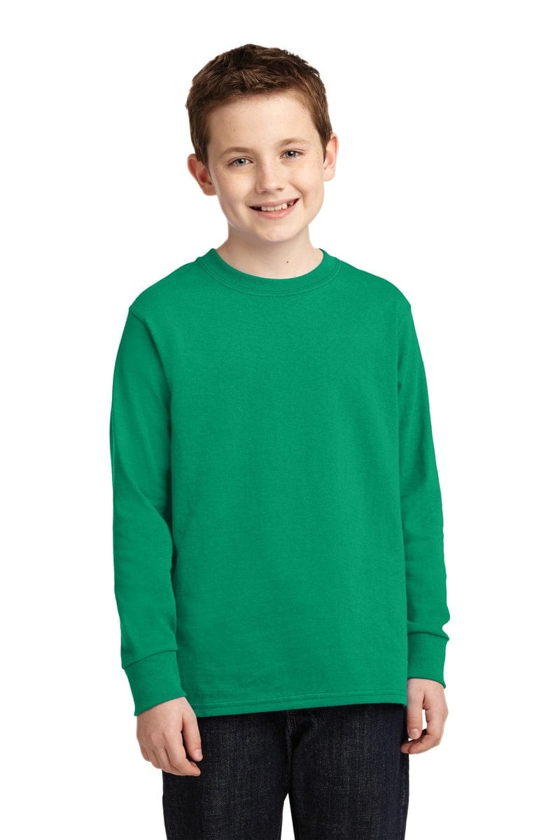 Port & Company Youth Long Sleeve Core Cotton Tee. PC54YLS in 
