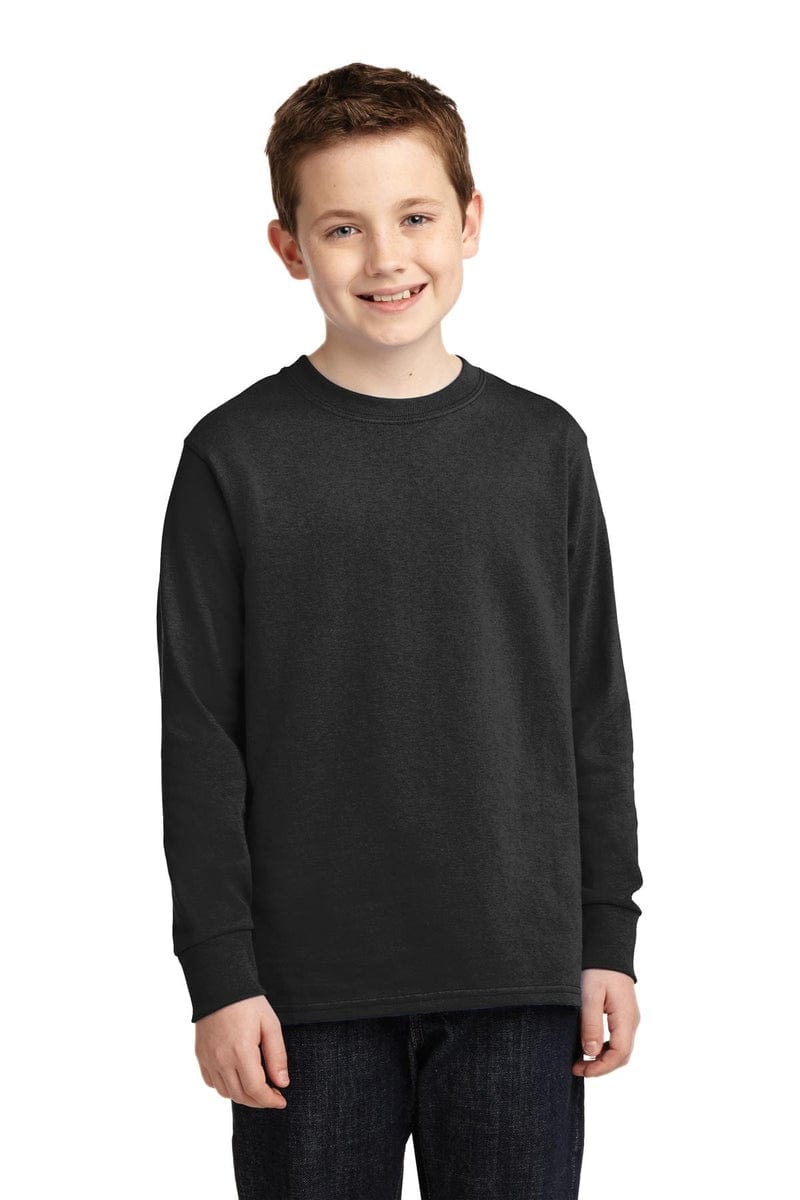 Port & Company Youth Long Sleeve Core Cotton Tee. PC54YLS in 
