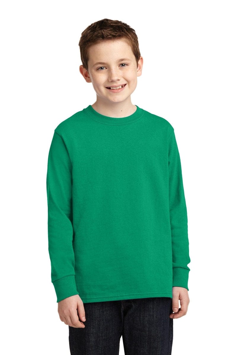 Port & Company Youth Long Sleeve Core Cotton Tee. PC54YLS in 