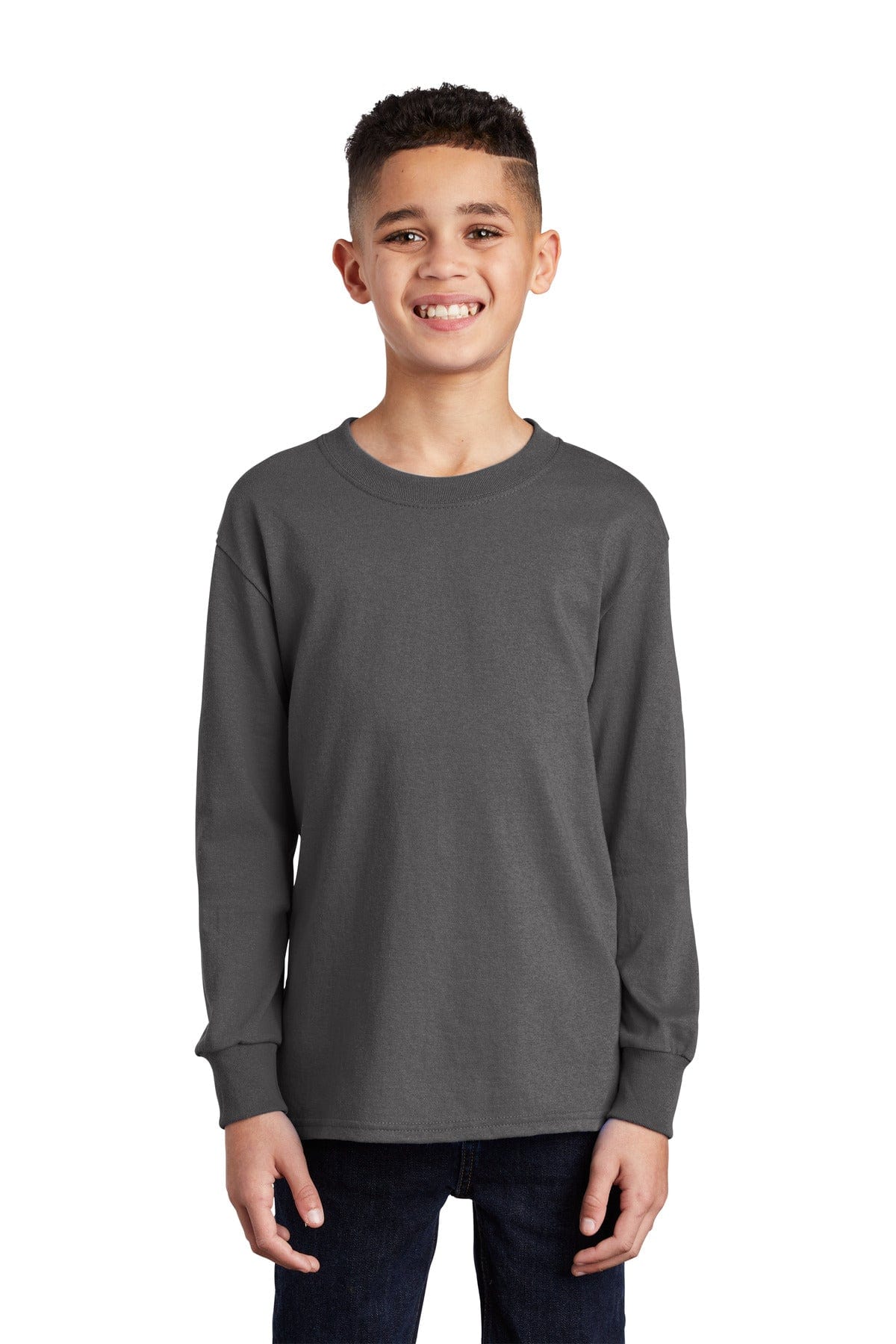 Port & Company Youth Long Sleeve Core Cotton Tee. PC54YLS in 
