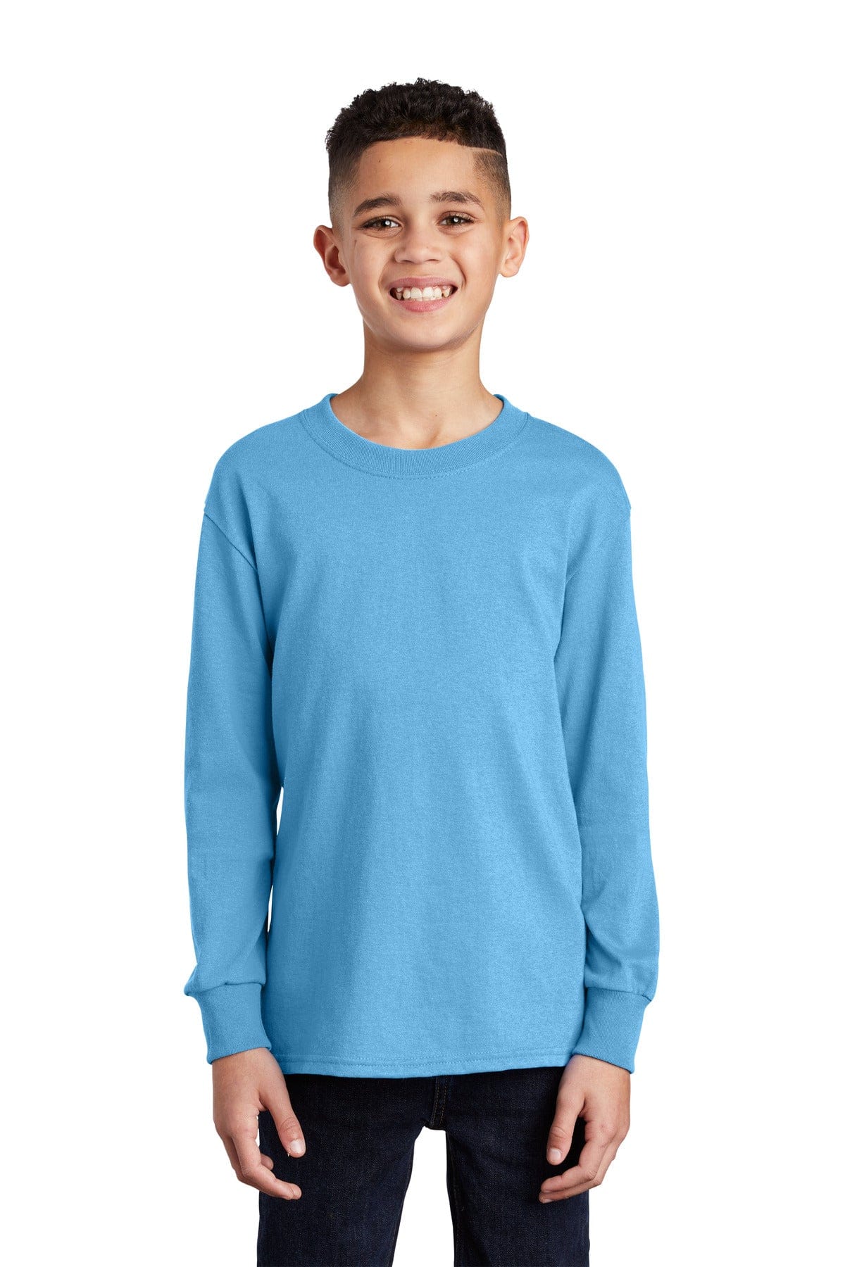 Port & Company T-Shirts XS / Aquatic Blue Port & Company Youth Long Sleeve Core Cotton Tee. PC54YLS