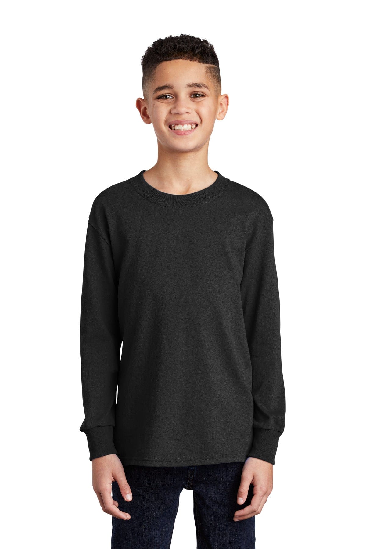 Port & Company T-Shirts XS / Jet Black Port & Company Youth Long Sleeve Core Cotton Tee. PC54YLS