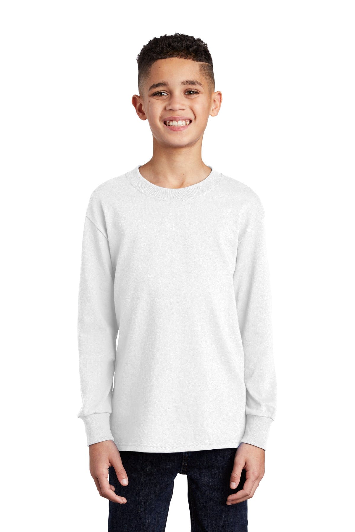 Port & Company T-Shirts XS / White Port & Company Youth Long Sleeve Core Cotton Tee. PC54YLS