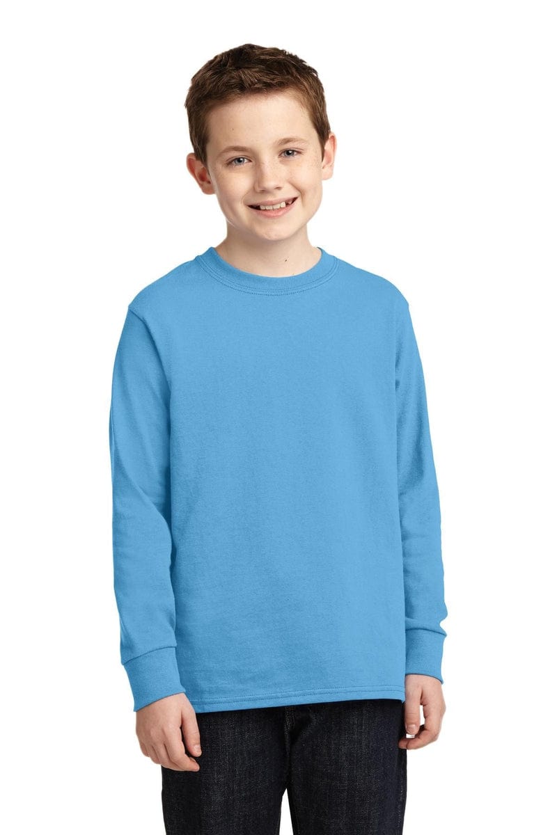 Port & Company Youth Long Sleeve Core Cotton Tee. PC54YLS in 