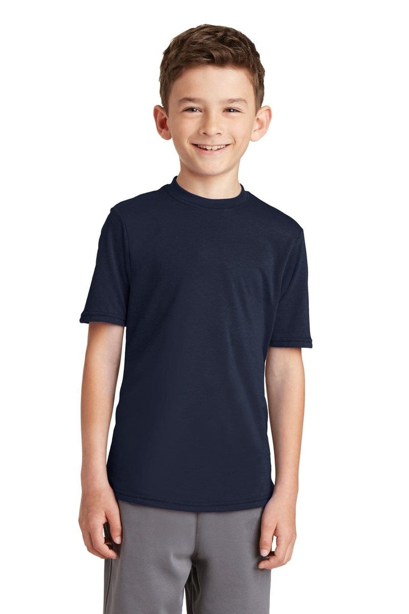 Port & Company Youth Performance Blend Tee. PC381Y in 