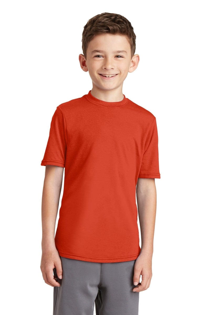 Port & Company Youth Performance Blend Tee. PC381Y in 