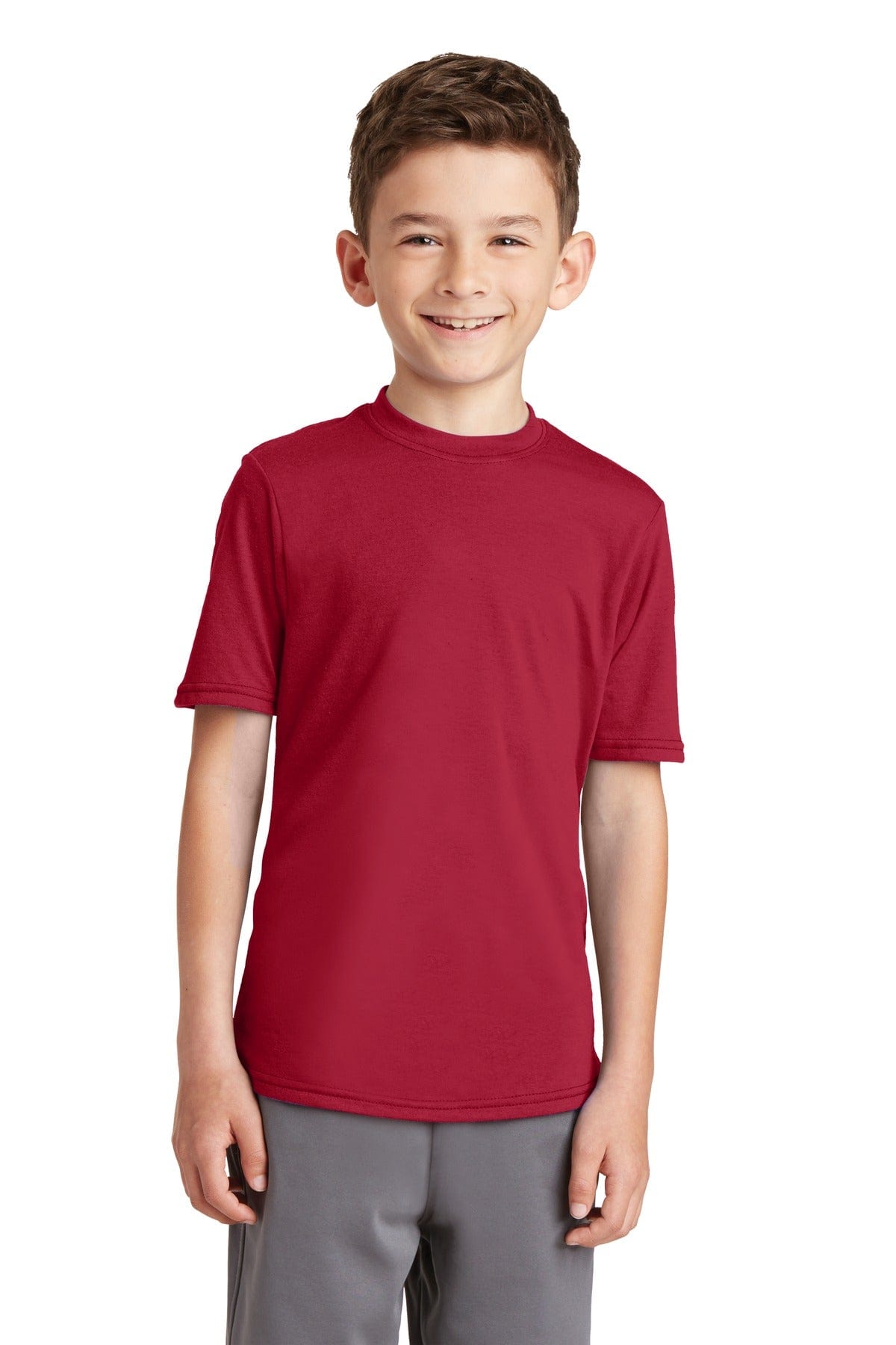 Port & Company Youth Performance Blend Tee. PC381Y in 