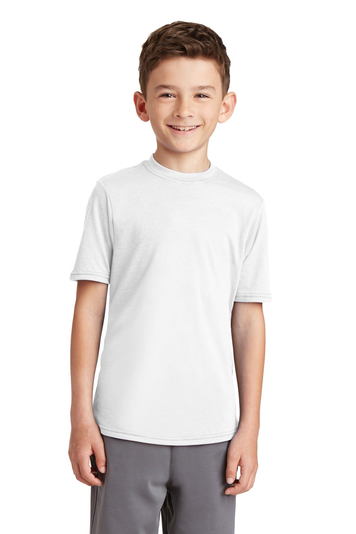 Port & Company Youth Performance Blend Tee. PC381Y in 