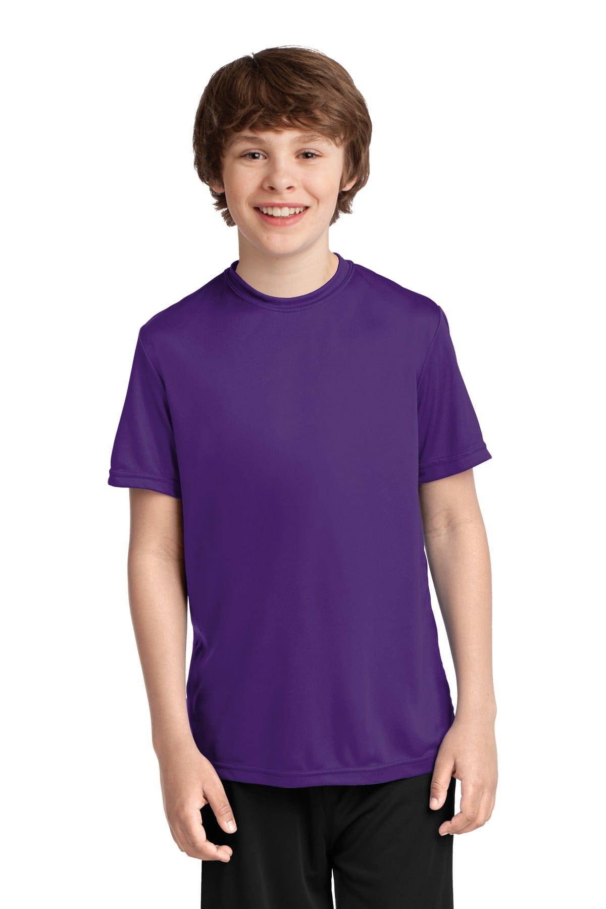 Port & Company Youth Performance Tee. PC380Y in Team Purple