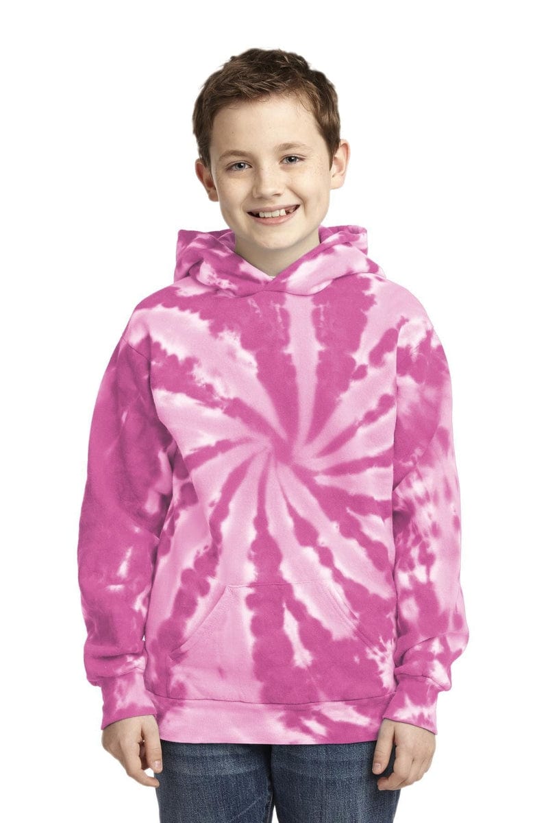 Port & Company Youth Tie-Dye Pullover Hooded Sweatshirt. PC146Y in 