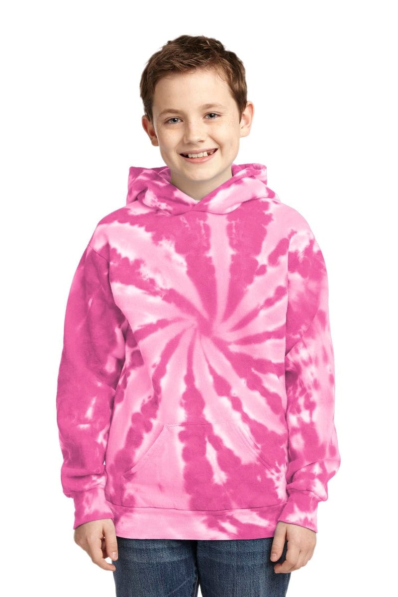 Port & Company Youth Tie-Dye Pullover Hooded Sweatshirt. PC146Y in 