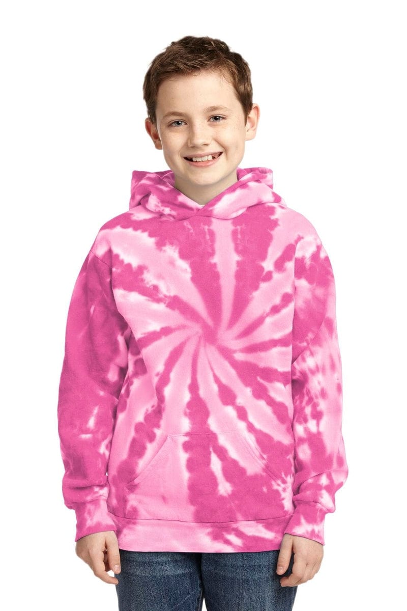 Port & Company Youth Tie-Dye Pullover Hooded Sweatshirt. PC146Y in 