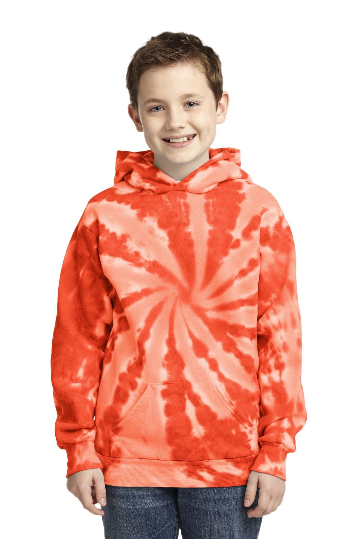 Port & Company Youth Tie-Dye Pullover Hooded Sweatshirt. PC146Y in 