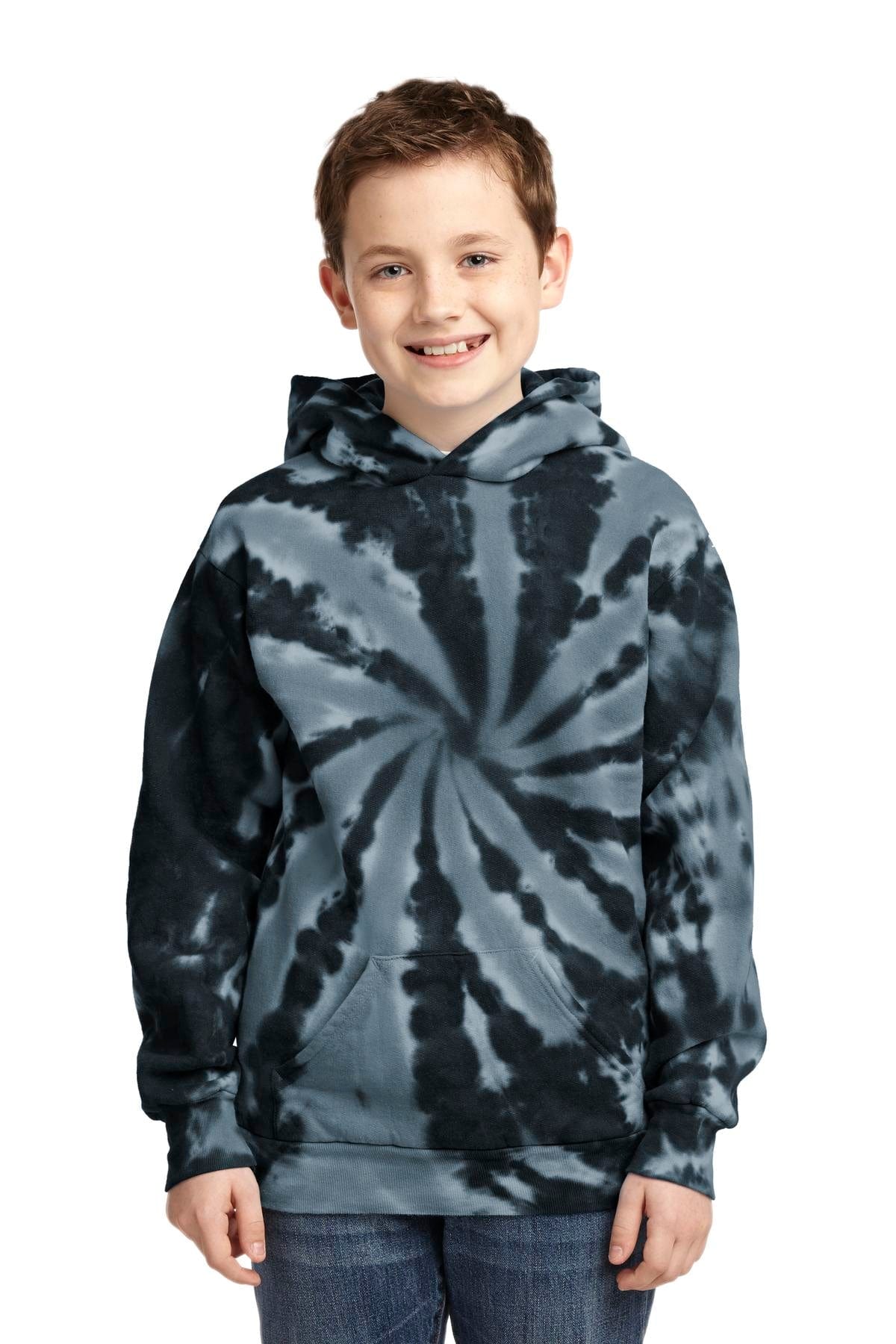 Port & Company Youth Tie-Dye Pullover Hooded Sweatshirt. PC146Y in 