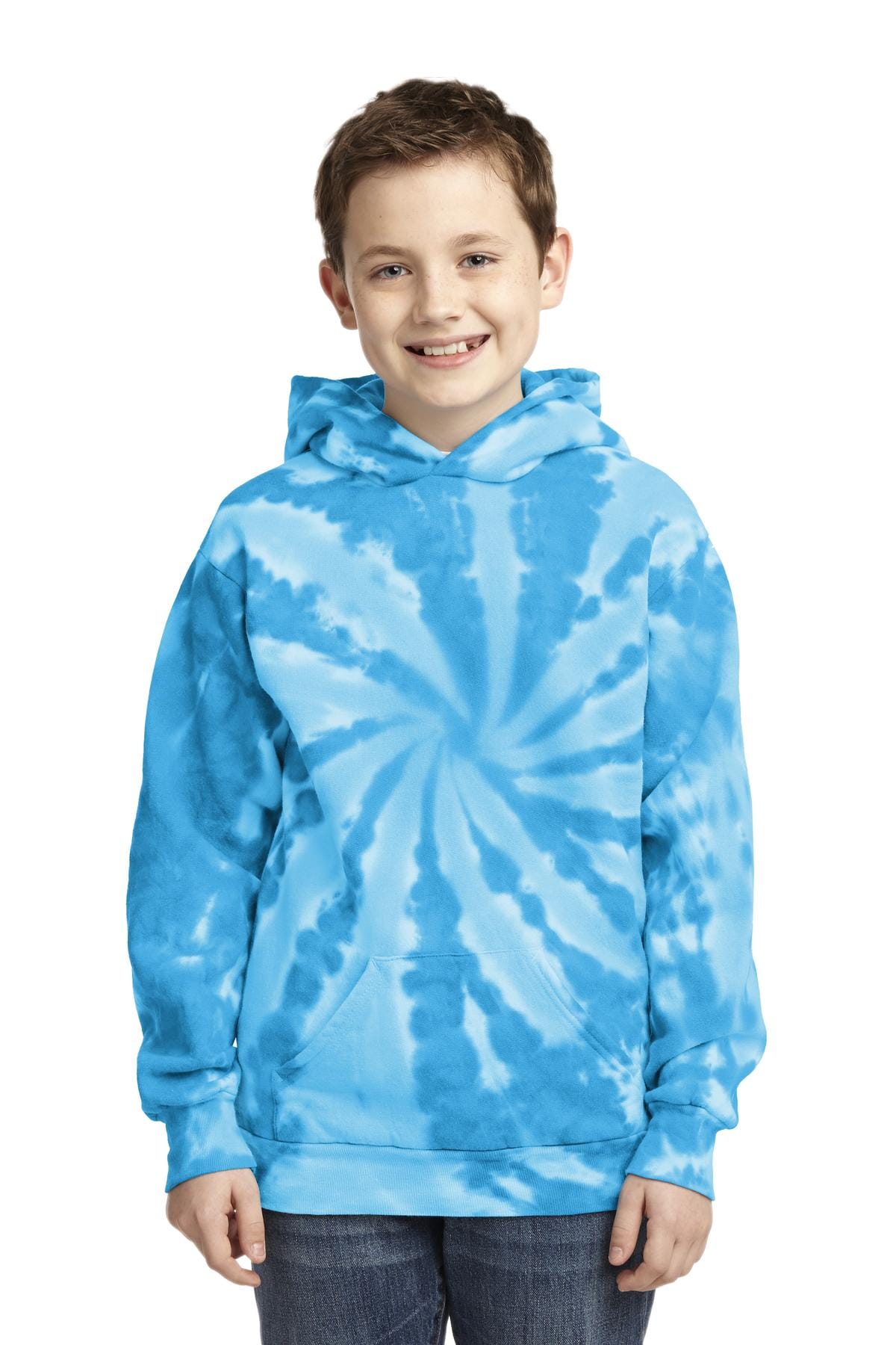 Port & Company Youth Tie-Dye Pullover Hooded Sweatshirt. PC146Y in 