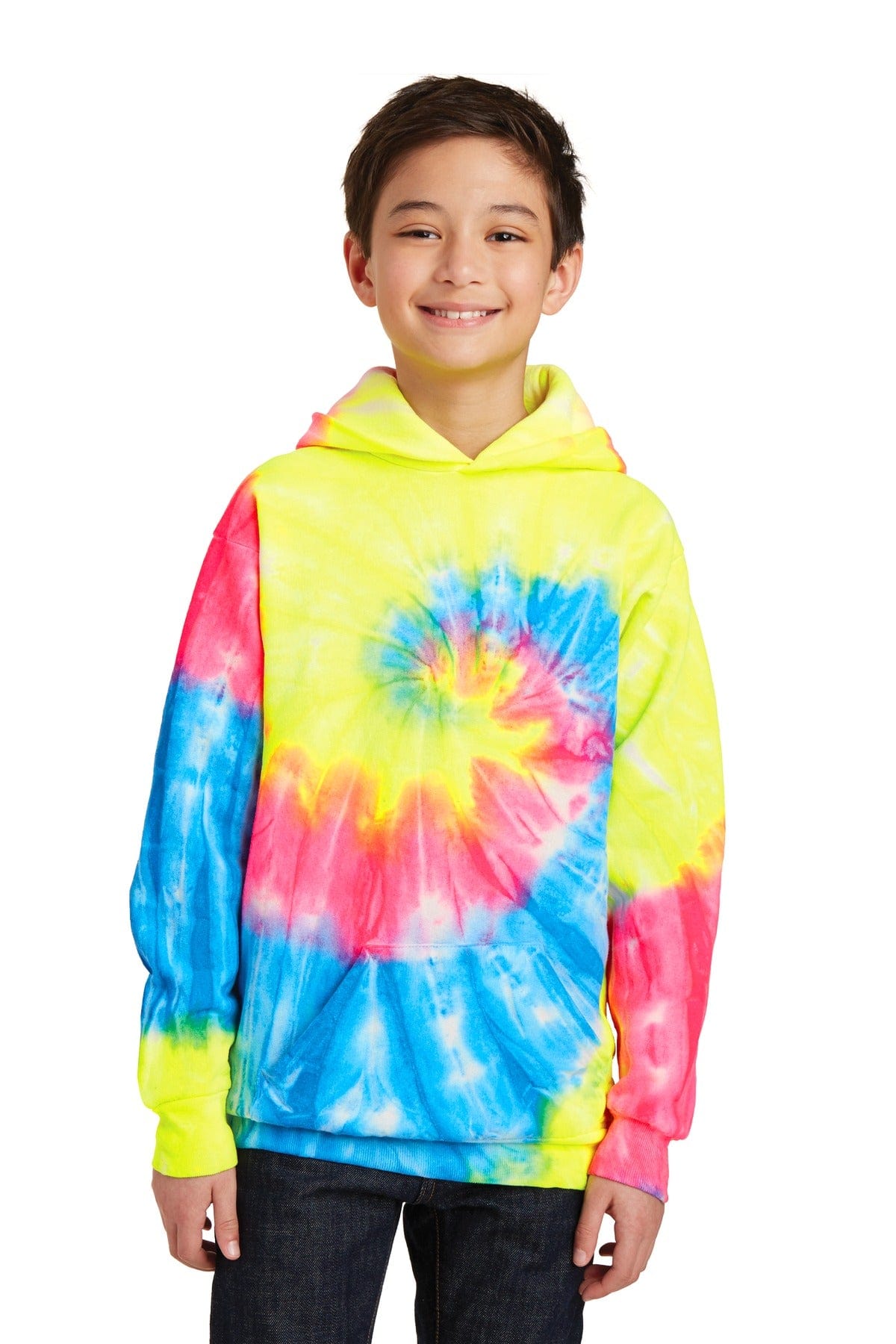 Port & Company Youth Tie-Dye Pullover Hooded Sweatshirt. PC146Y in 