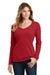Port & Company ® Ladies Long Sleeve Fan Favorite V-Neck Tee. LPC450VLS, Basic Colors