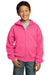 Port & Company ® - Youth Core Fleece Full-Zip Hooded Sweatshirt. PC90YZH, Basic Colors