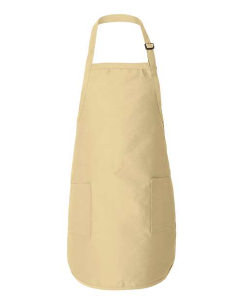 Q-Tees Q4350-Full-Length Apron with Pockets in Natural