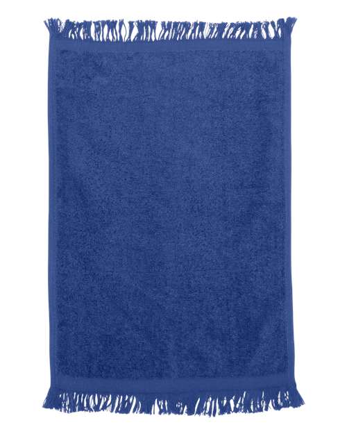 Q-Tees T100-Fringed Fingertip Towel in Royal