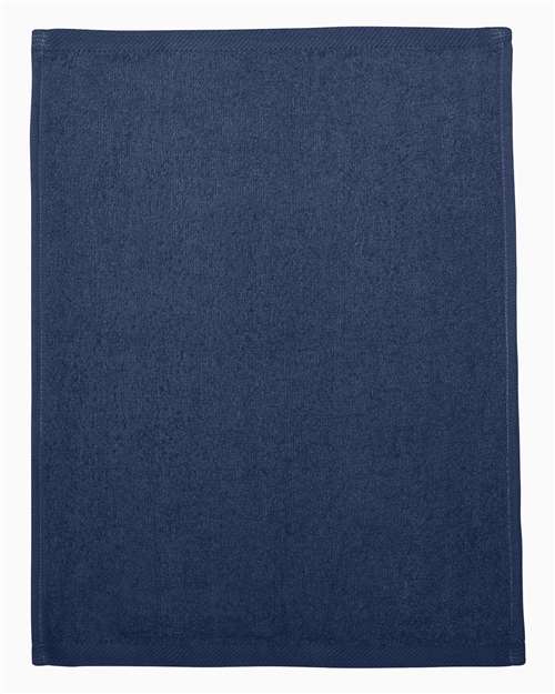 Q-Tees T600-Hemmed Fingertip Towel in Navy