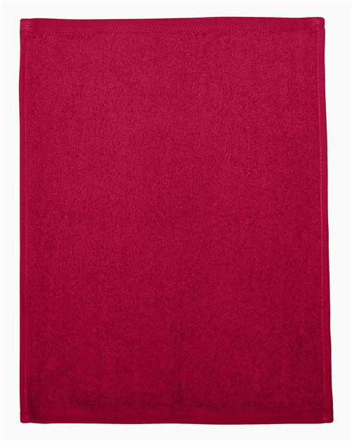 Q-Tees T600-Hemmed Fingertip Towel in Red