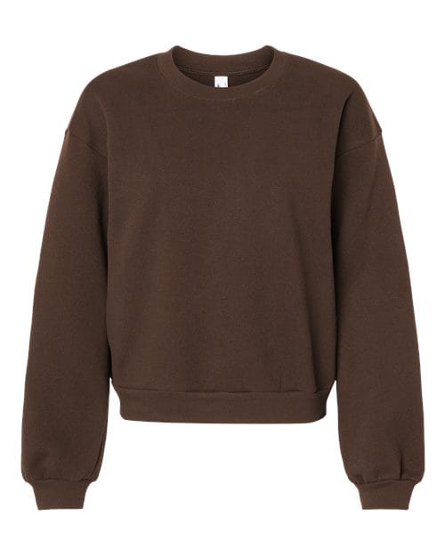 RF494 Women's ReFlex Fleece Crewneck Sweatshirt in Brown