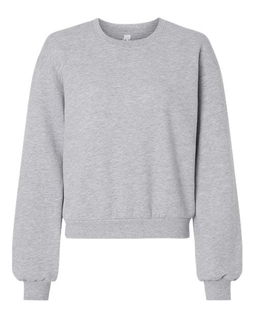 RF494 Women's ReFlex Fleece Crewneck Sweatshirt in Heather Grey