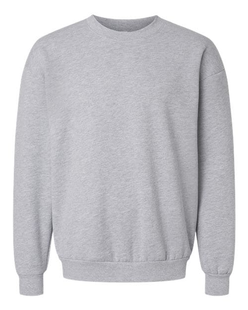 RF496 Unisex ReFlex Fleece Crewneck Sweatshirt in Heather Grey