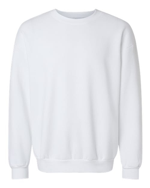 RF496 Unisex ReFlex Fleece Crewneck Sweatshirt in White