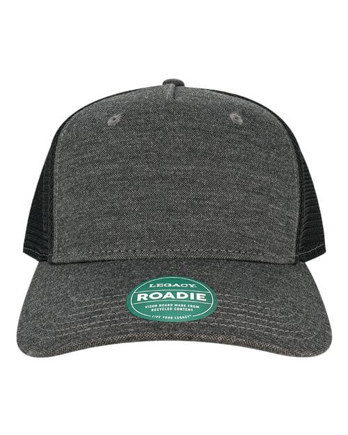 ROADIE-Five-Panel Adjustable Cap in Black/ Black