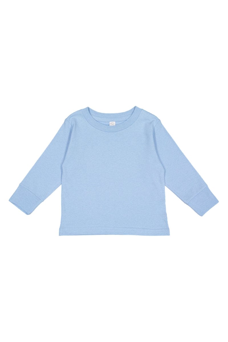 Rabbit Skins 3311 Toddler Long-Sleeve Cotton Jersey T-Shirt in Light Blue