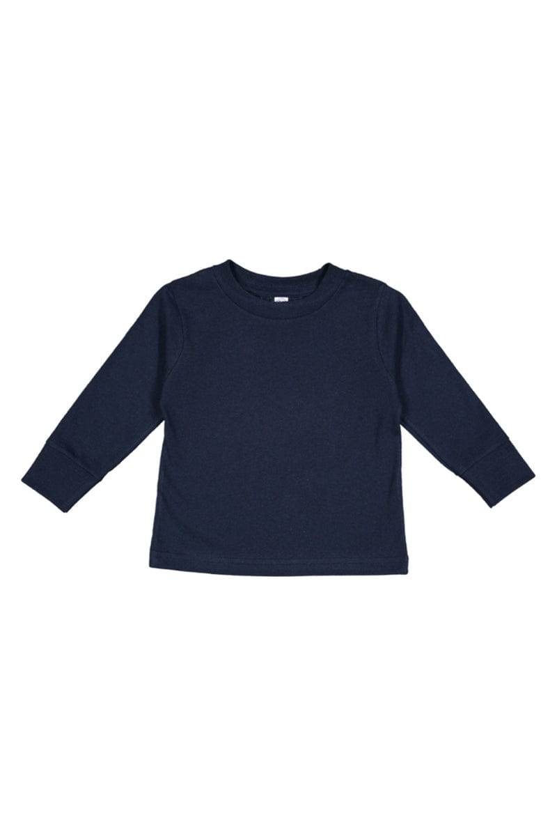 Rabbit Skins 3311 Toddler Long-Sleeve Cotton Jersey T-Shirt in Navy