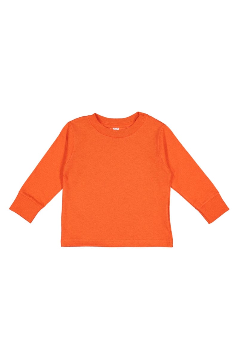 Rabbit Skins 3311 Toddler Long-Sleeve Cotton Jersey T-Shirt in Orange