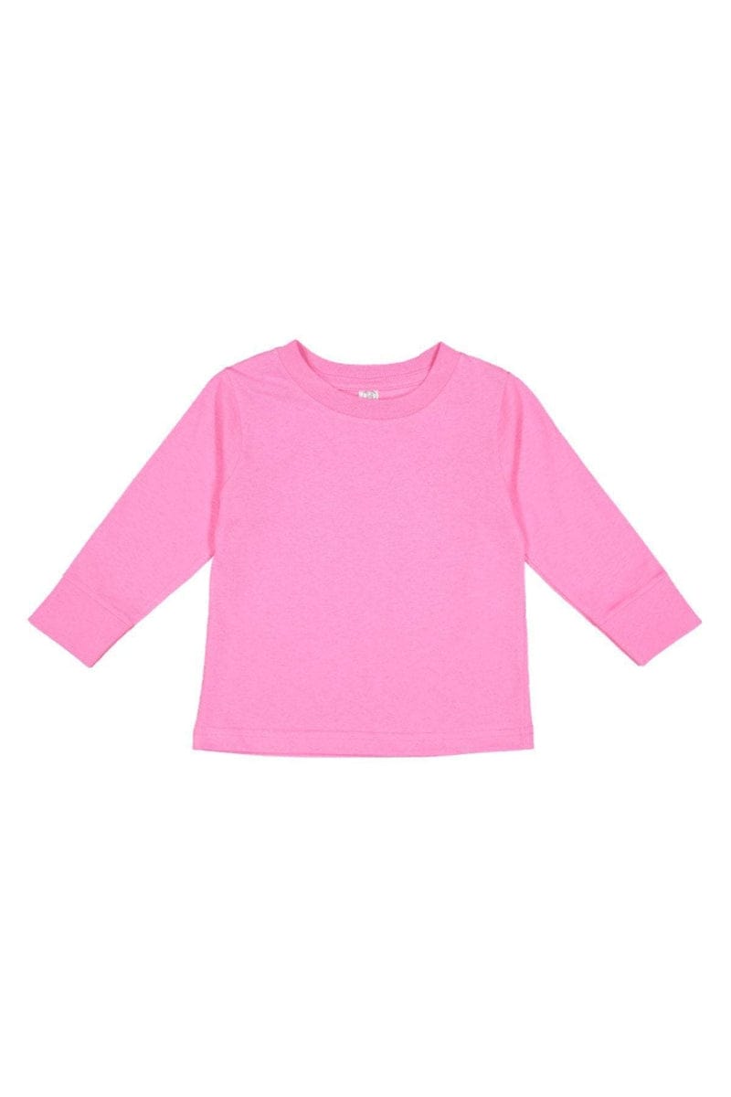 Rabbit Skins 3311 Toddler Long-Sleeve Cotton Jersey T-Shirt in Raspberry