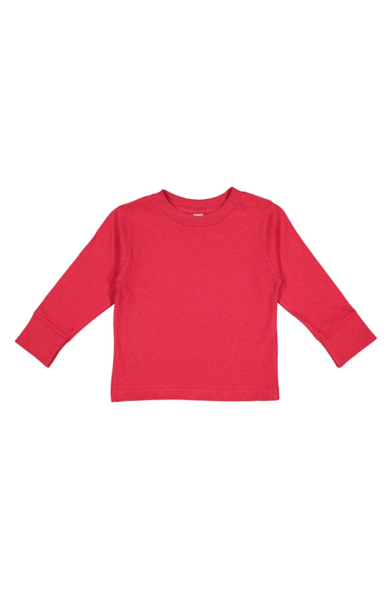 Rabbit Skins 3311 Toddler Long-Sleeve Cotton Jersey T-Shirt in Red