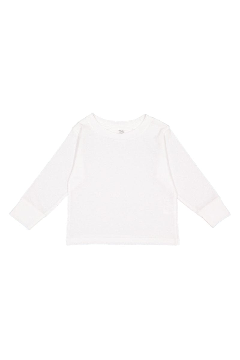 Rabbit Skins 3311 Toddler Long-Sleeve Cotton Jersey T-Shirt in White