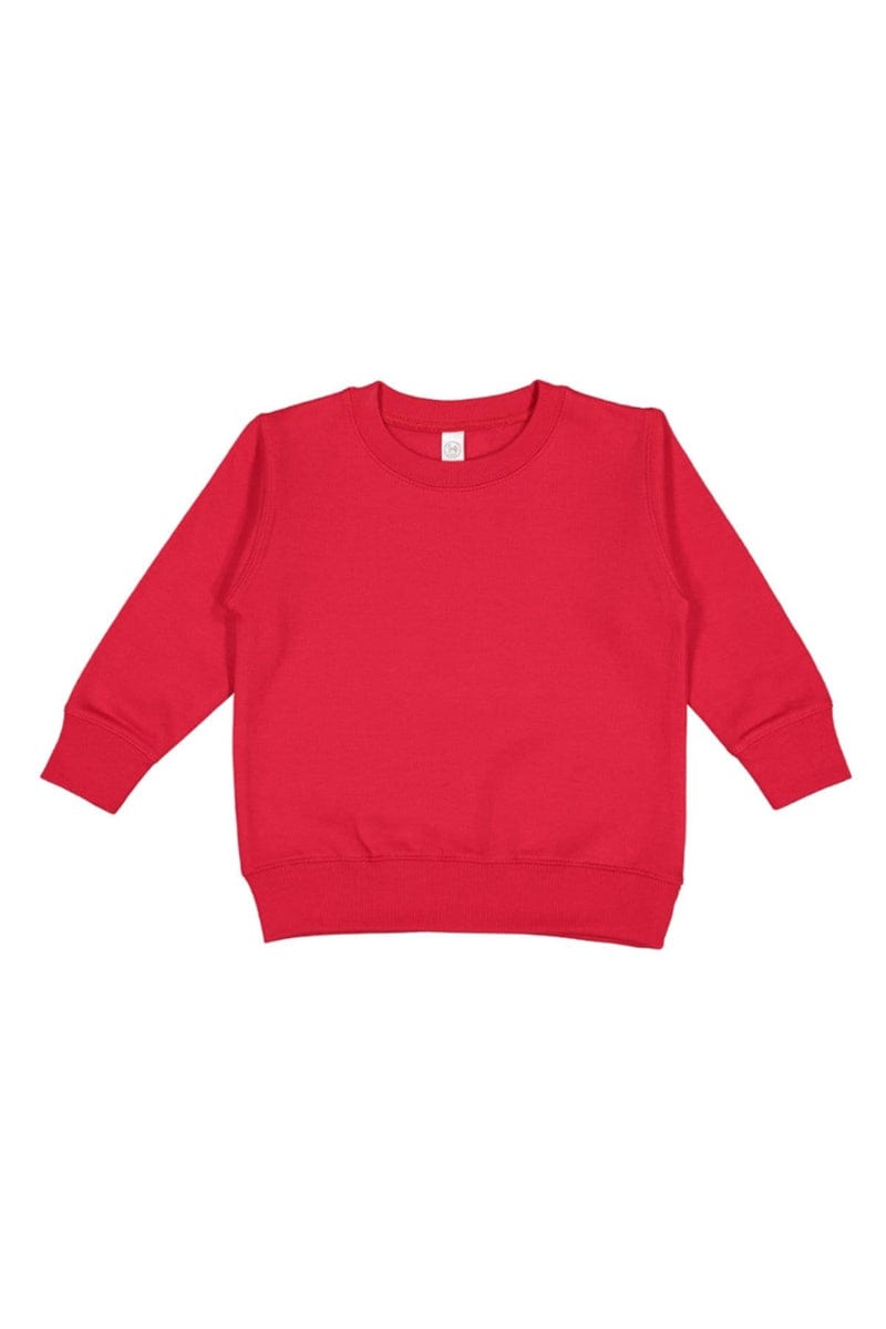 Rabbit Skins 3317 Toddler Fleece Sweatshirt in Red