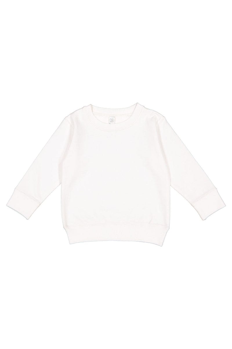 Rabbit Skins 3317 Toddler Fleece Sweatshirt in White
