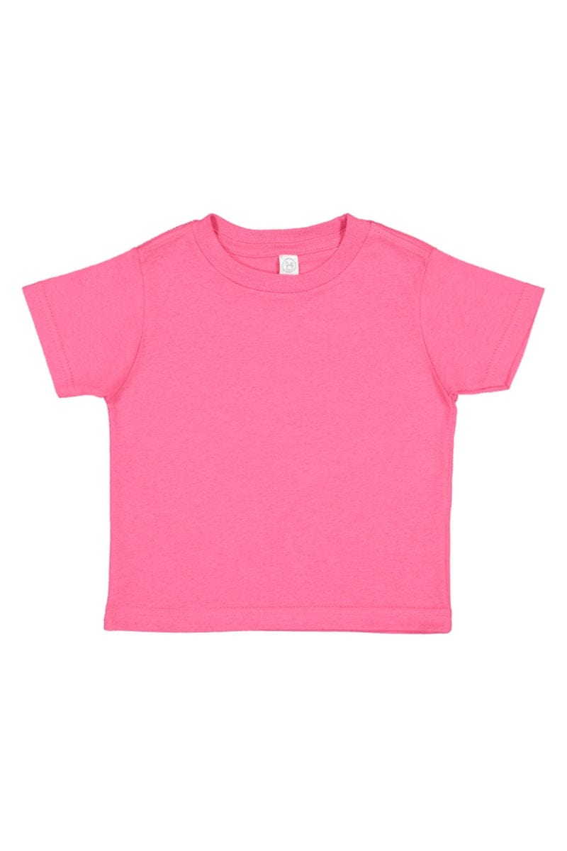 Rabbit Skins 3321 Toddler Fine Jersey T-Shirt in Hot Pink