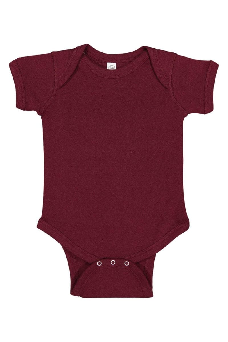 Rabbit Skins 4400 Infant Baby Rib Bodysuit, Basic Colors in 