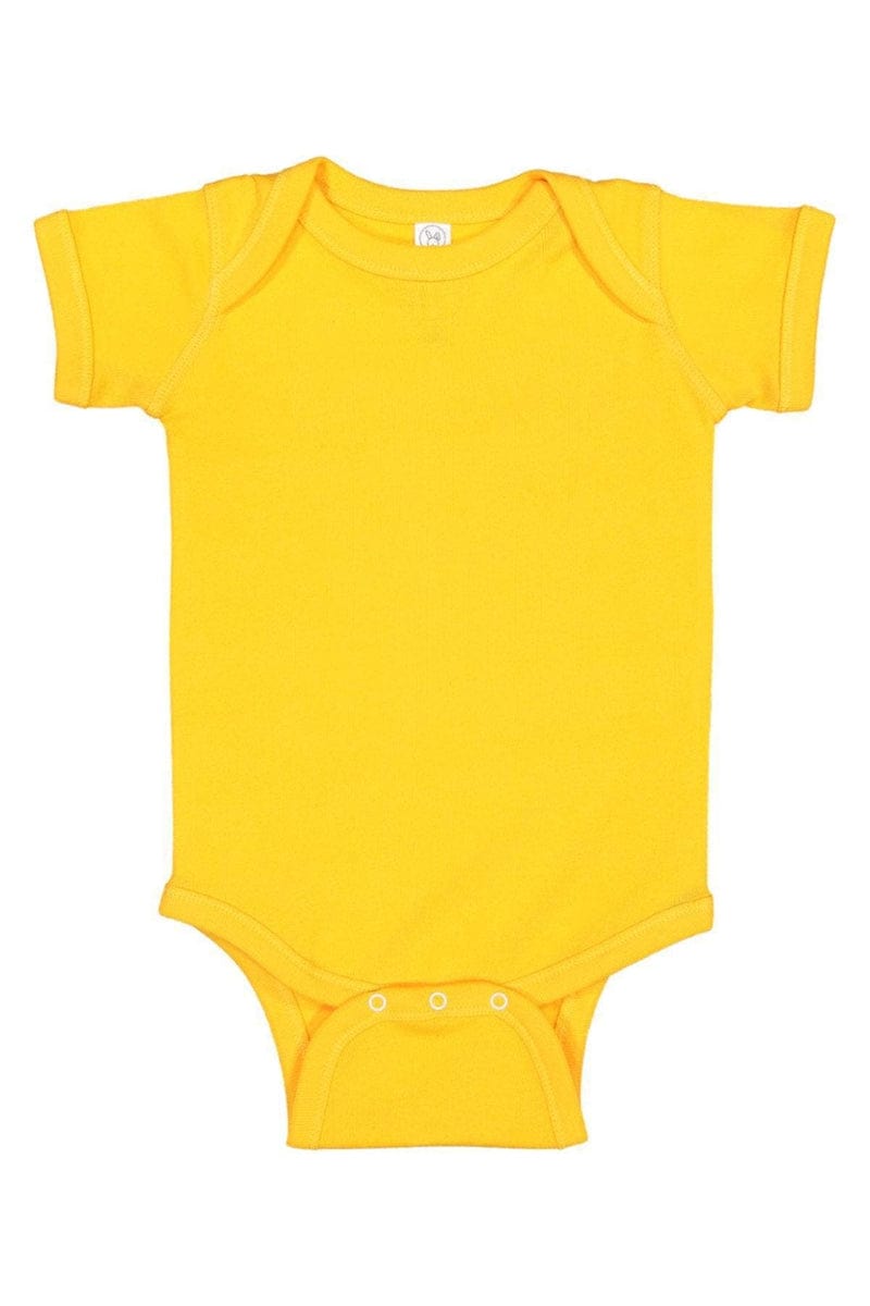 Rabbit Skins 4400 Infant Baby Rib Bodysuit, Basic Colors in 