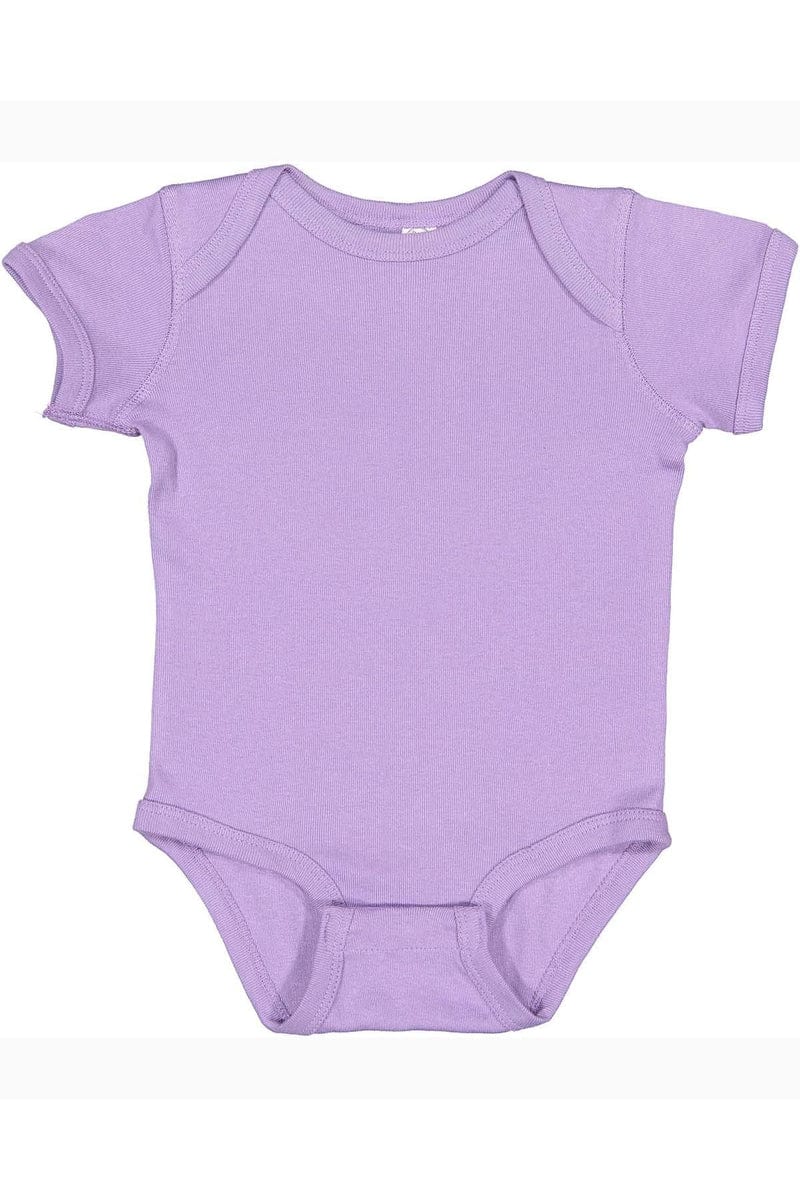 Rabbit Skins 4400 Infant Baby Rib Bodysuit, Basic Colors in Lavender