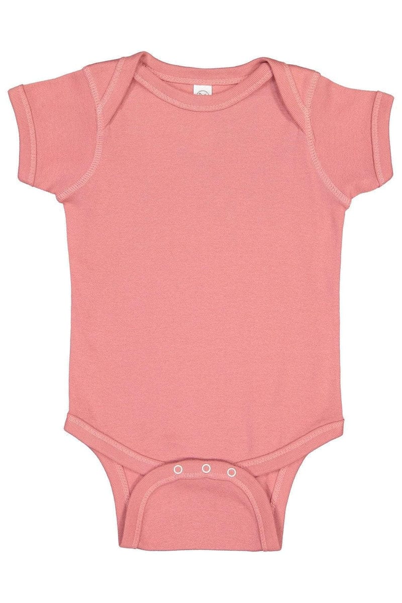 Rabbit Skins 4400 Infant Baby Rib Bodysuit, Traditional Colors in 