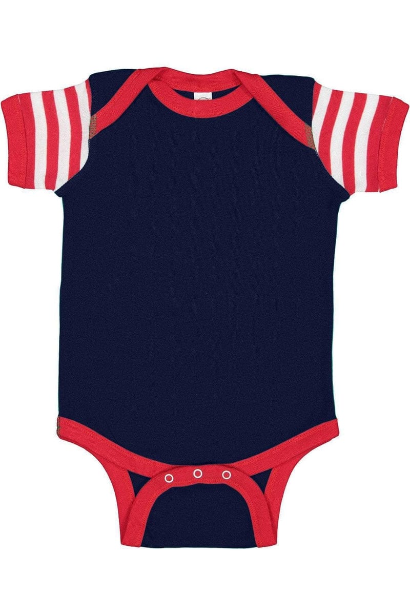 Rabbit Skins 4400 Infant Baby Rib Bodysuit, Traditional Colors in 